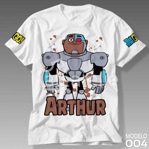 Camiseta Jovens Titans Cyborg