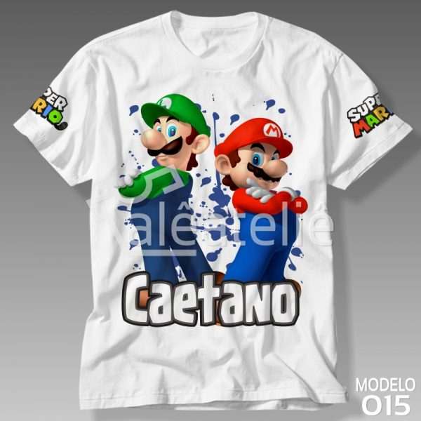 Camiseta Mario Luigi Personalizada