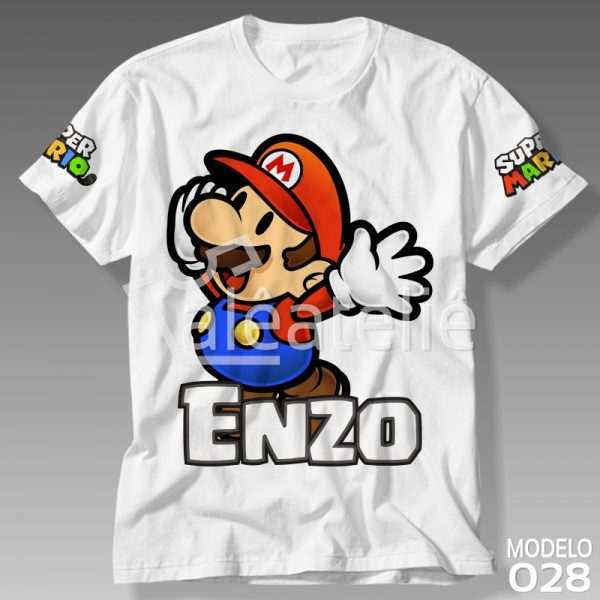 Camiseta Super Mario Bros Personalizada