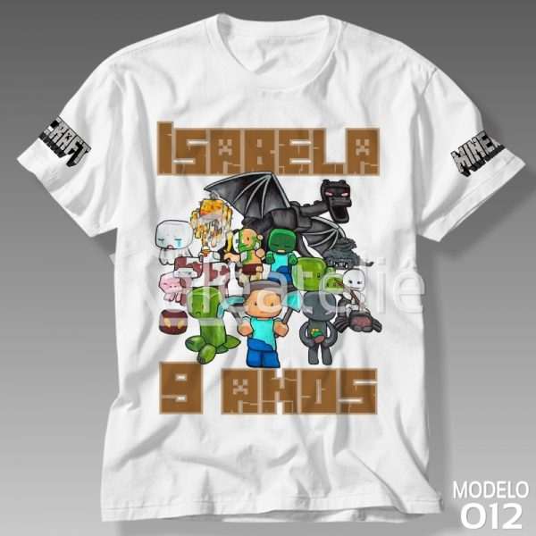 Camiseta Minecraft Festa