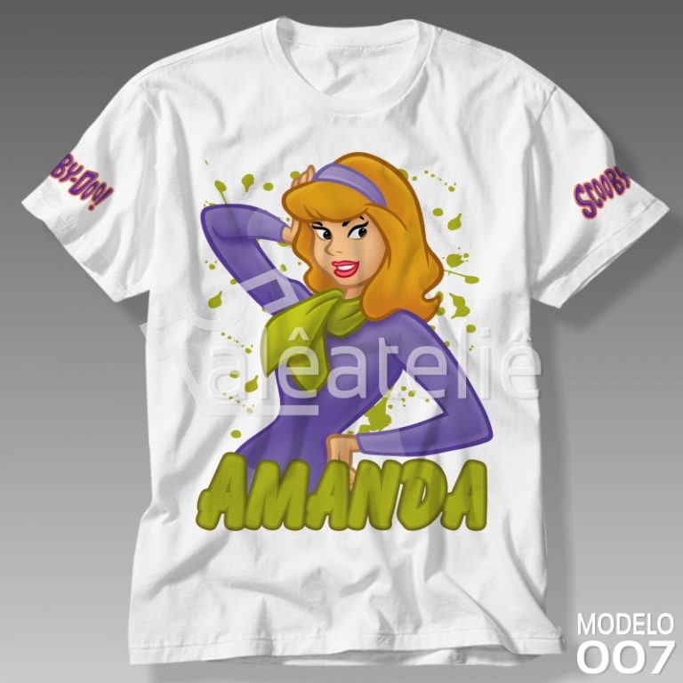 Camiseta Scooby Doo Infantil Personalizada Blusa Alê Art Designer 4513