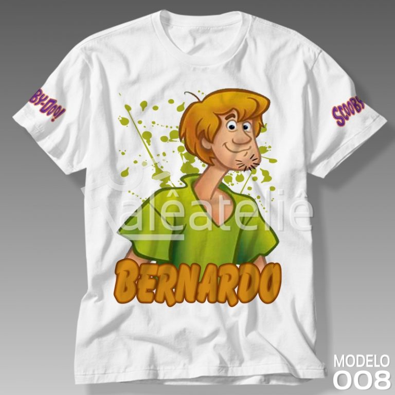 Camiseta Scooby Doo Infantil Personalizada Blusa Alê Art Designer 0694