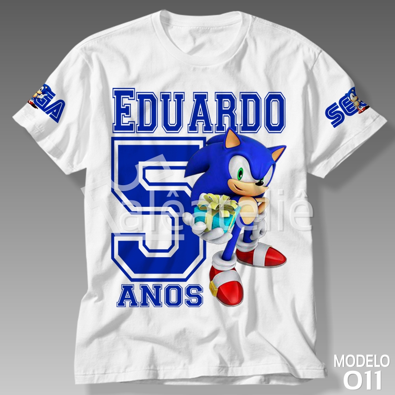 Camiseta Sonic Filme - Camisetas e Festas - Camisetas para festas e  aniversários