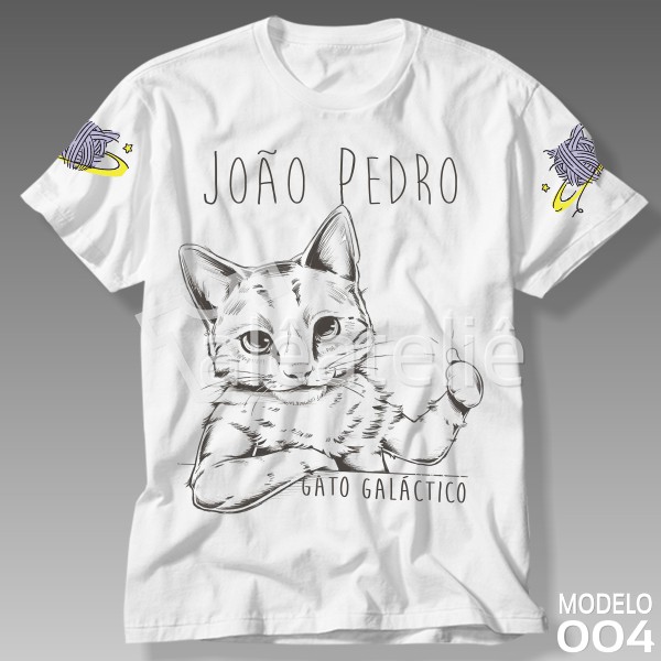 CAMISETA INFANTIL GATO GALÁCTICO