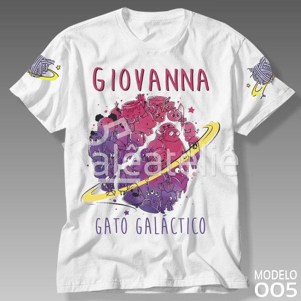 CAMISETA GATO GALÁCTICO PERSONALIZADA