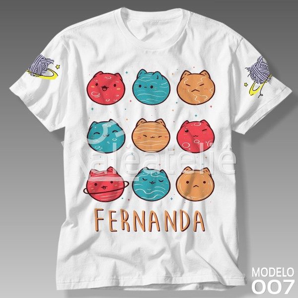 CAMISETA GATO GALÁCTICO PERSONALIZADA