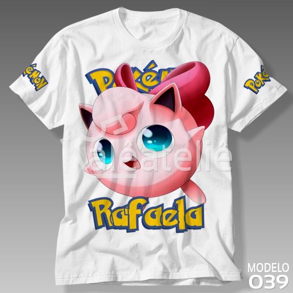 Camisa Anime Pokemon Fundo Mangá - Jigglypuff