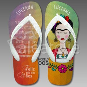 Chinelo Dia das Mães Frida Kahlo