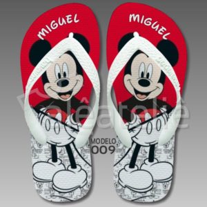 Chinelo Mickey Mouse Personalizado