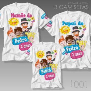 Kit 3 Camisetas Mundo Bita 001