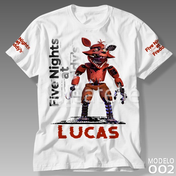 Blusa Camiseta Manga Longa 10 Five Nights at Freddy's Jogo