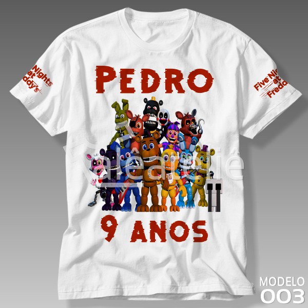 Camiseta Free Fire Aniversário Nome e Idade personalizada