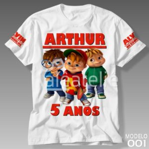 Camiseta Alvin Esquilos Infantil Personalizada