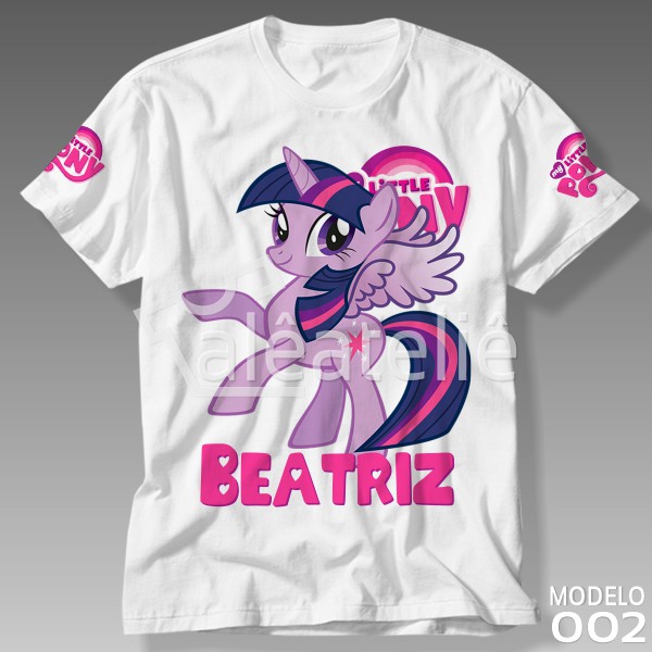 Kit 4 Camisetas Família Aniversário - My Little Pony C/ Nome