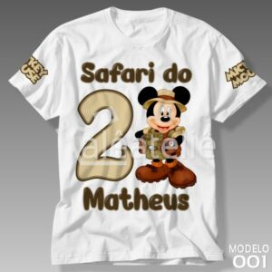 Camiseta Mickey Safari Festa