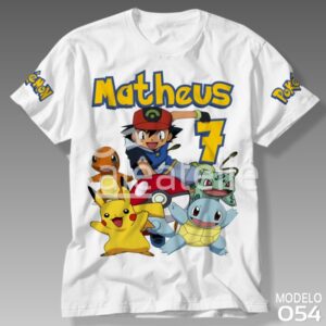 Camiseta Pokemon Aniversario Filho