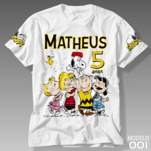 Camiseta Snoopy Festa Infantil
