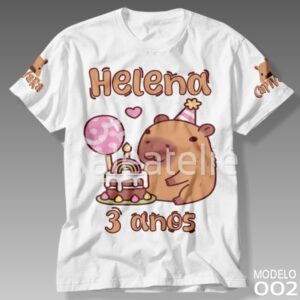 Camiseta Capivara Festa Infantil