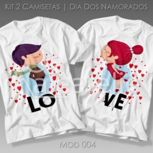 Kit Camiseta Dia dos Namorados Amor Love