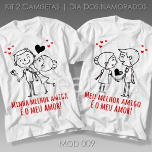 Kit Camiseta Dia dos Namorados Personalizada