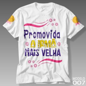 Camiseta Promovida Irmã Mais Velha Infantil